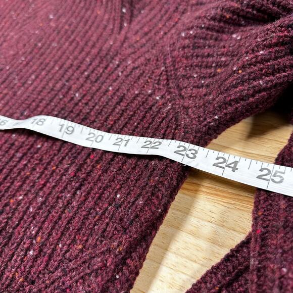 Rag & Bone NWOT Donegal Recycled Wool V Neck Sweater Size M Ribbed Knit Purple - Picture 9 of 10